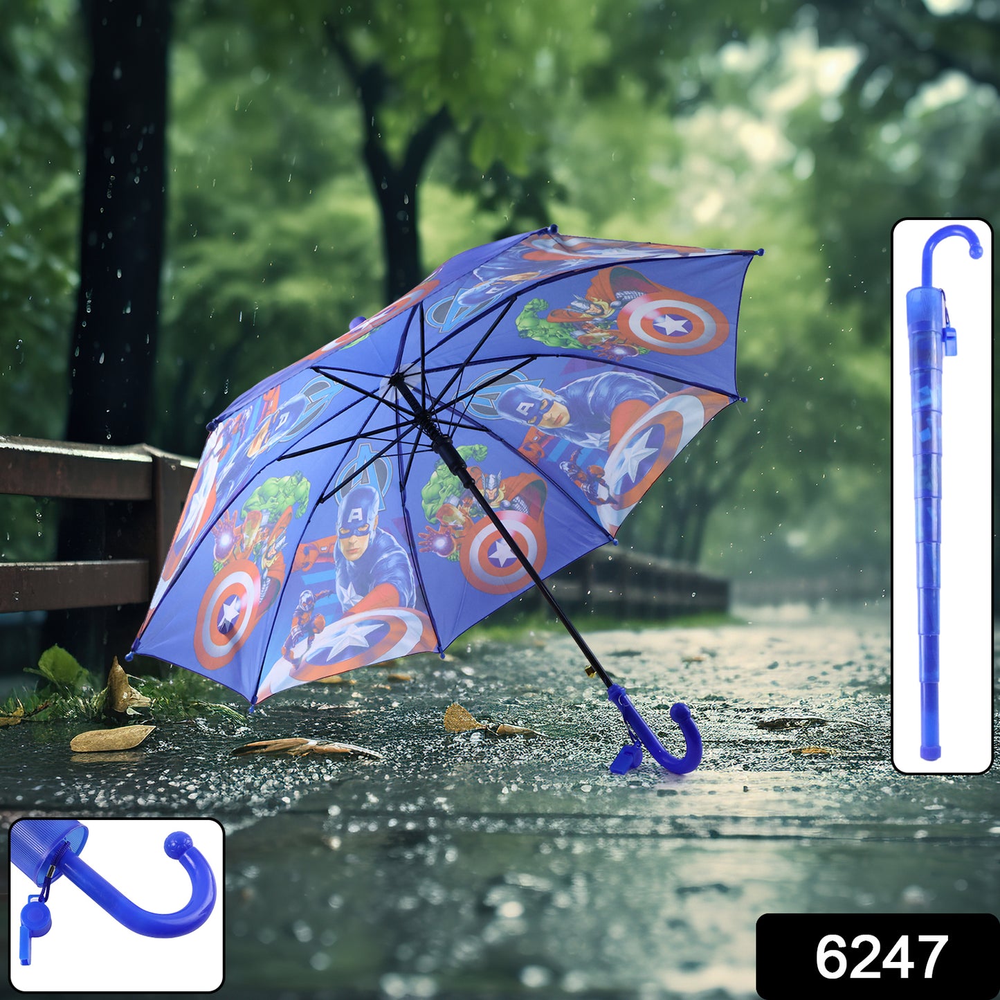Umbrella With Handle and Lightweight Safety Round plastic cap