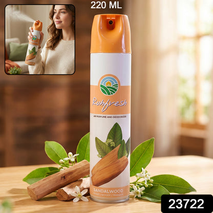 Sandalwood air perfume and deodorizer spray bottle