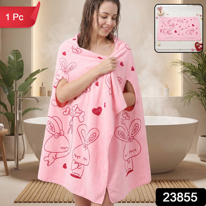 Wearable bath towel wrap for women with soft quick dry fabric