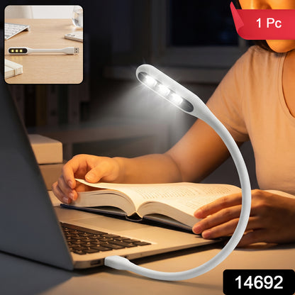 Mini Flexible USB LED Light Gooseneck Reading Lamp for Laptop (1 Pc)