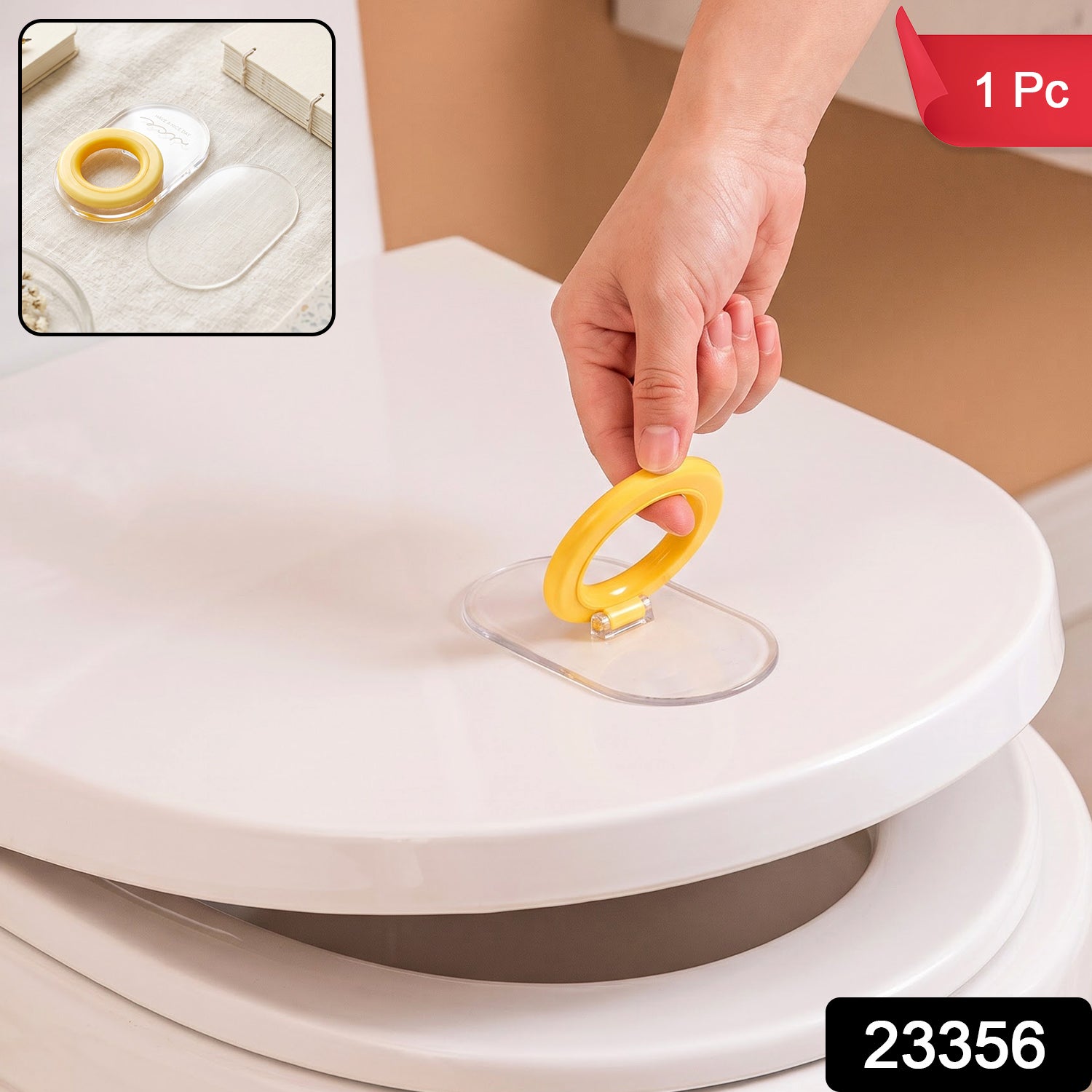 Plastic Toilet Seat Lifter Handle Hygienic Lid Cover Opener (1 Pc)
