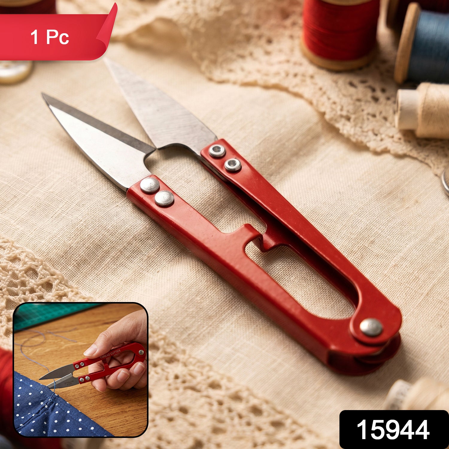 Thread cutter scissors used for fabric trimming