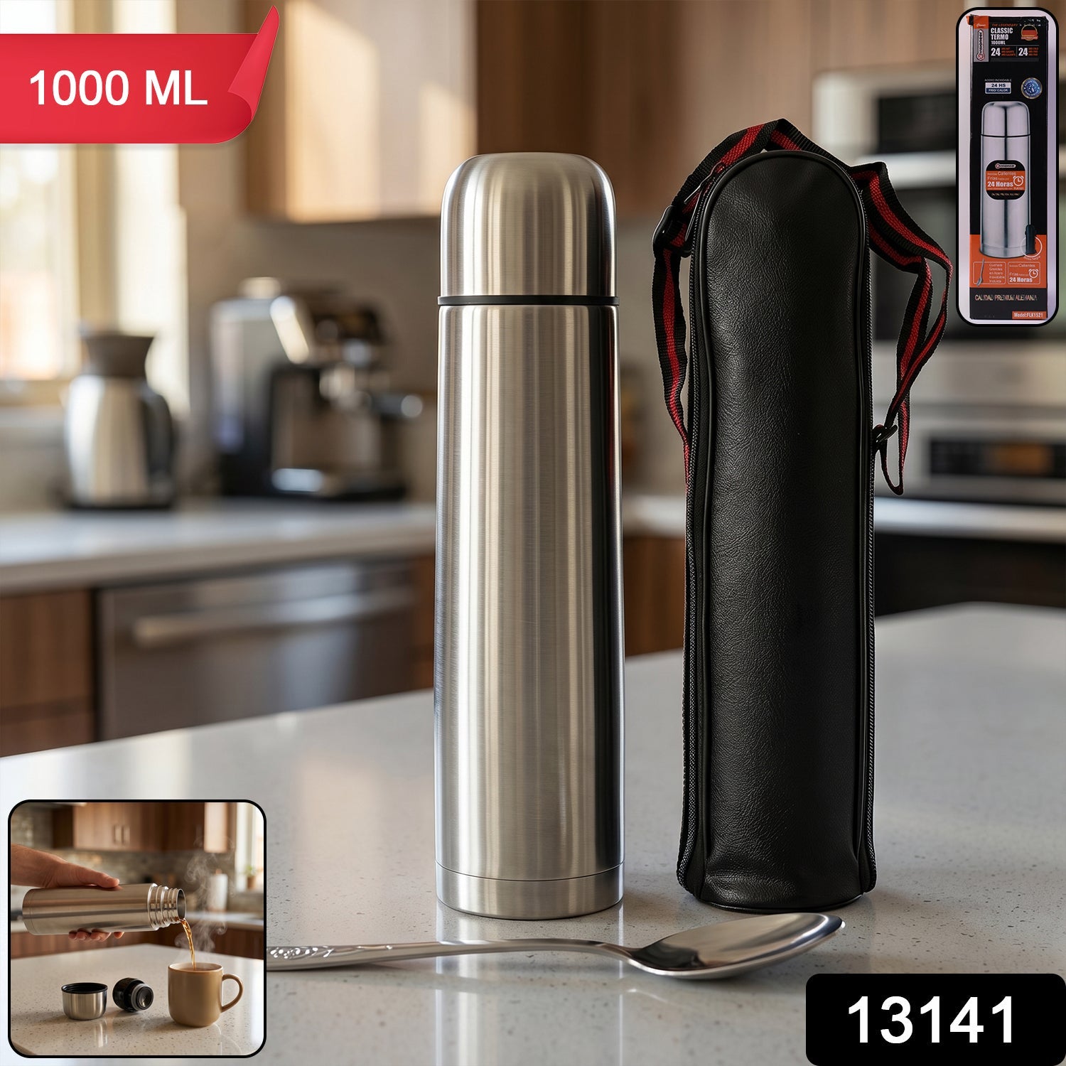 Insulated thermos bottle stainless