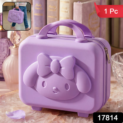 Kids Bear-Shaped Hard Shell Carry Case with handle and embossed bear face