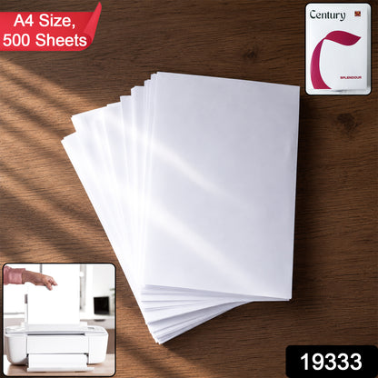 Close-up view of a stack of Papezo A4 copier paper