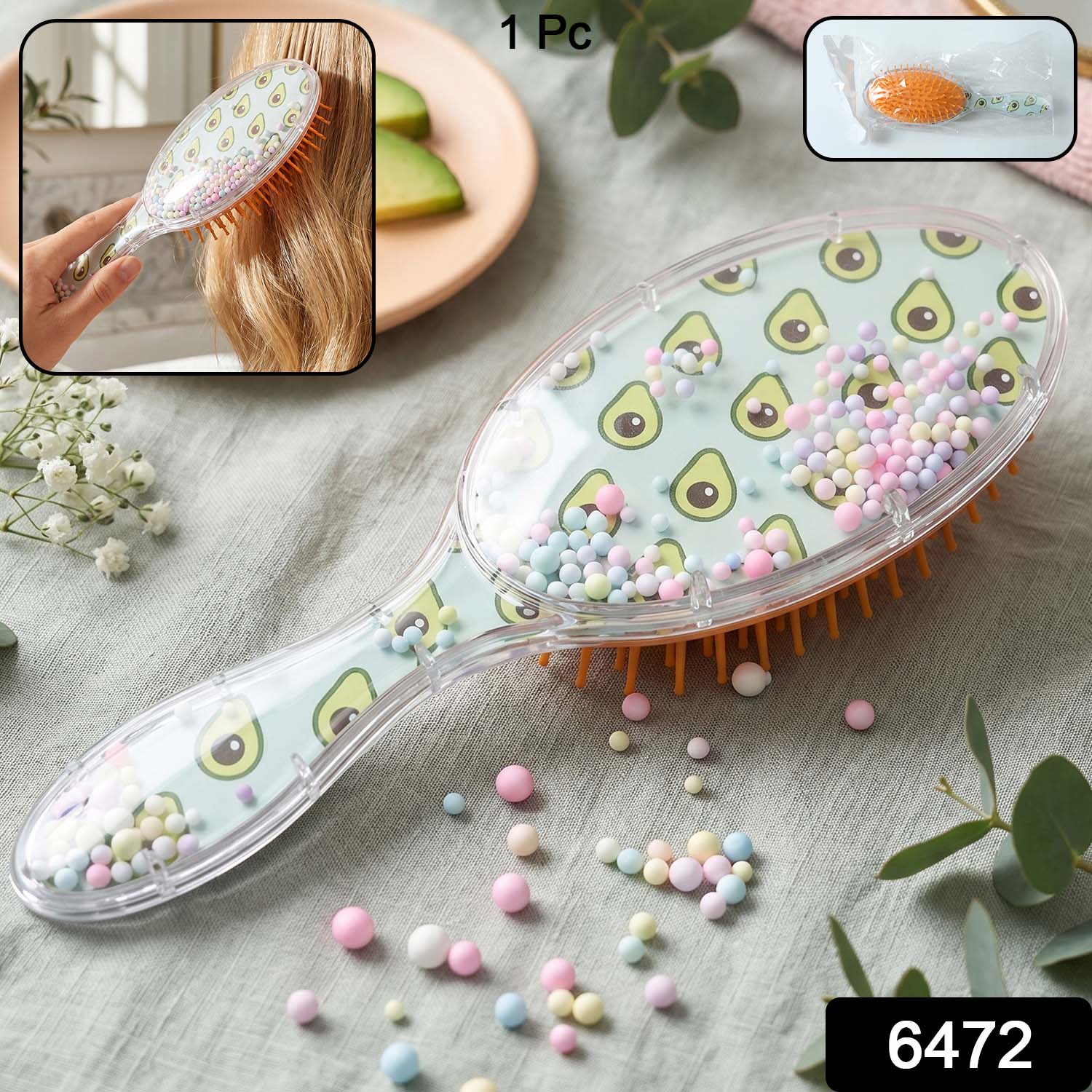 Soft Cushion Hair Brush Detangling Comb (1 Pc)