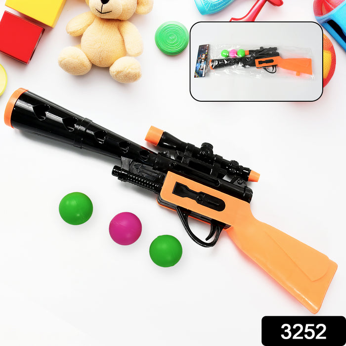 3252 Manual Big Shooting 3 Ball Gun Toy shoot super ping pong gun for kids, Plastic Balls Shooting Gun Toys For Boys Kids High Quality Gun