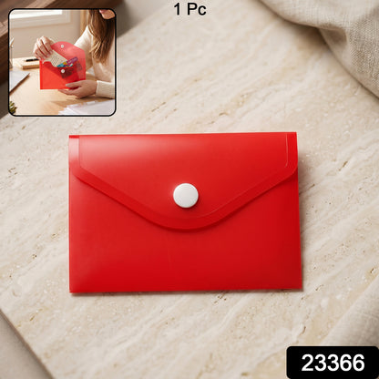 Durable plastic file envelope for documents, certificates, and stationery