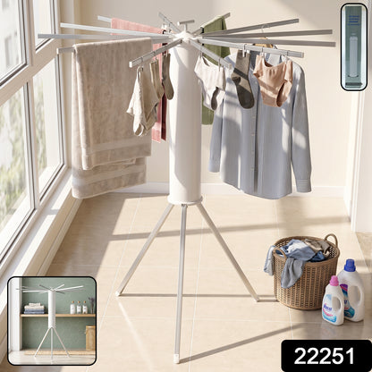 Foldable Octopus Clothes Drying Rack Stand Tripod Cloth Hanger for Home (1 Pc)