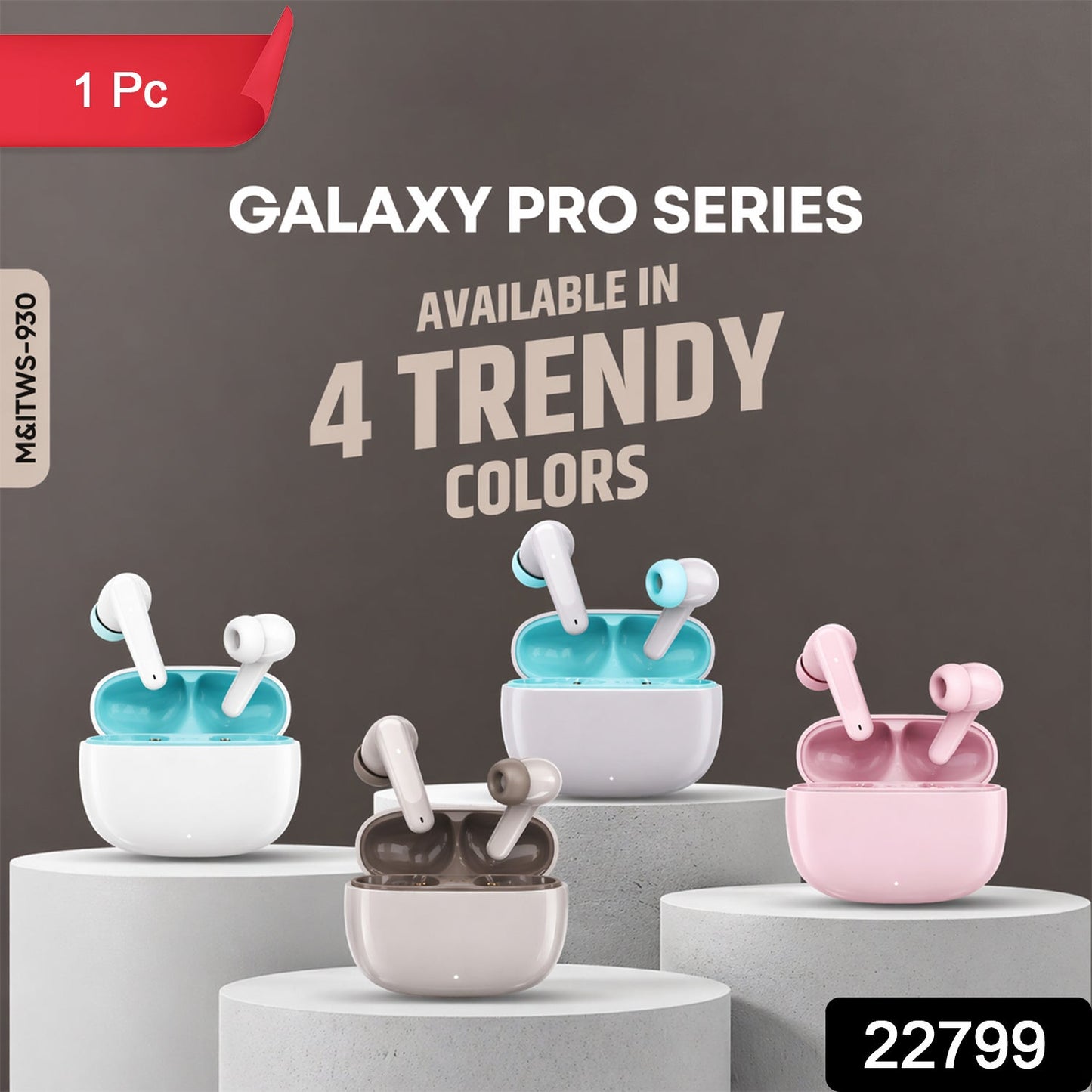 Galaxy Pro Series Wireless Bluetooth Earbuds (1 Pc, Mix Color)