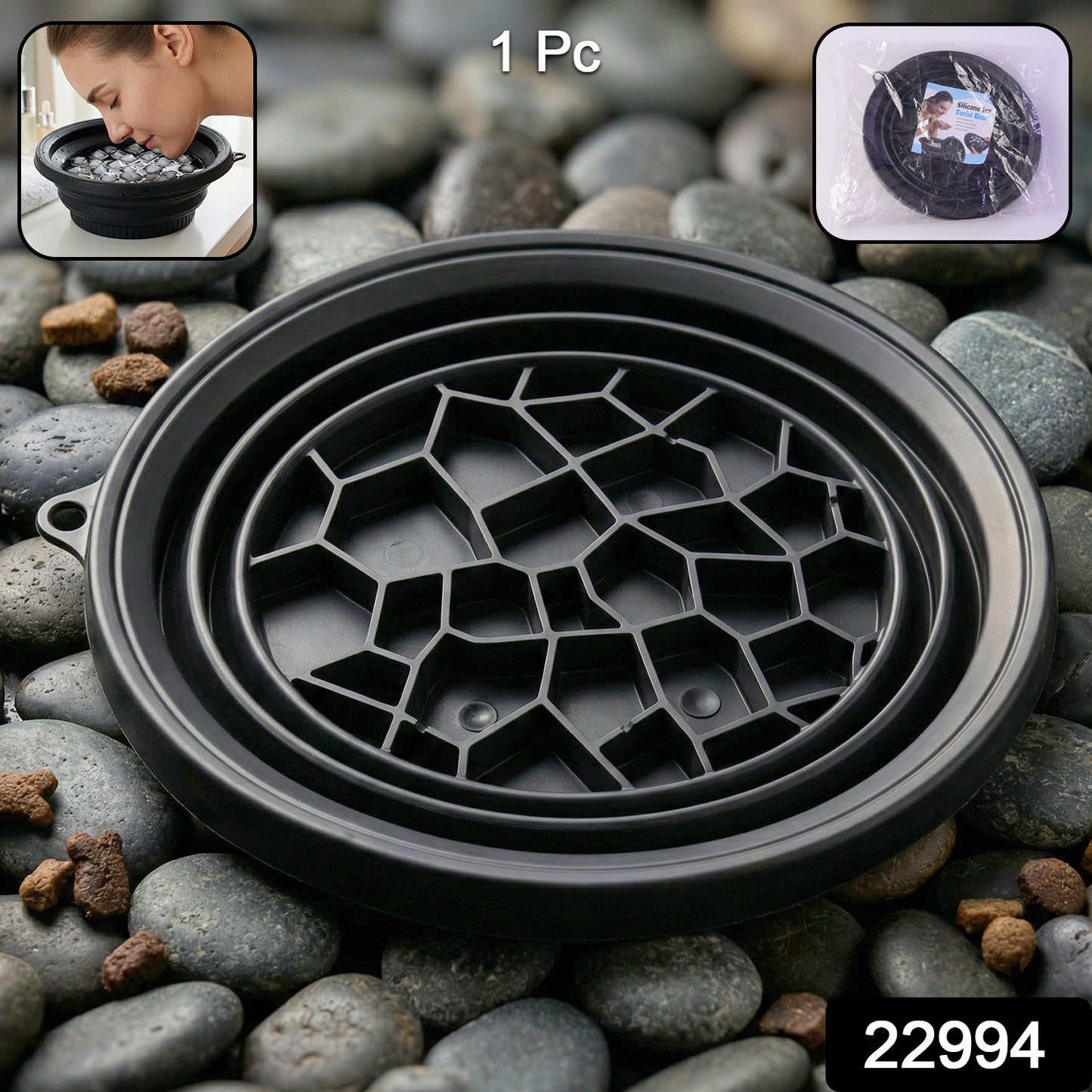 Ice face tool for soothing and puffiness reduction