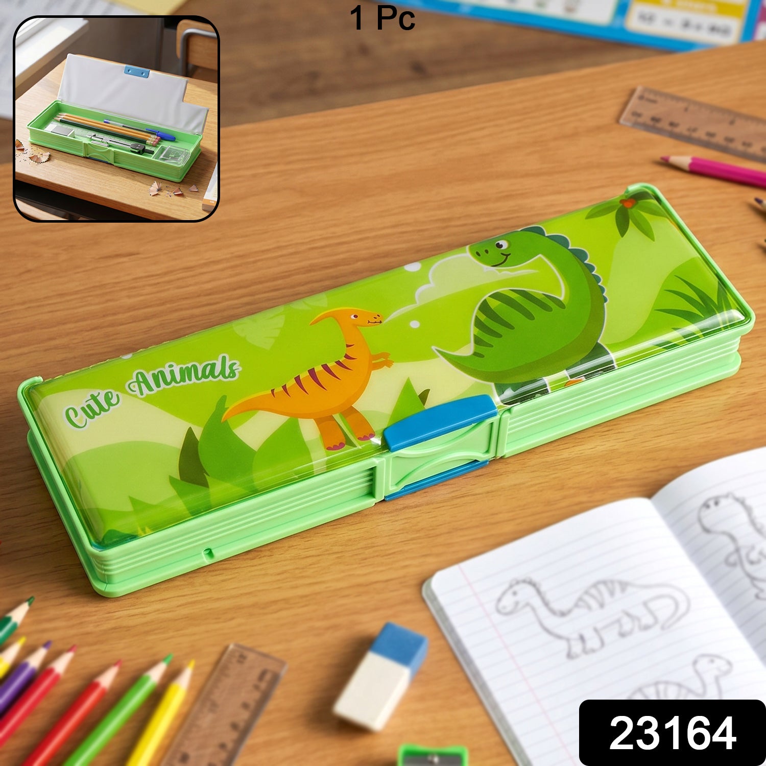 kids geometry compass with animal design for school,