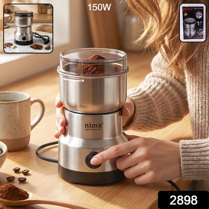 Mini Electric Grinder 150W Stainless Steel for Coffee Spice and Masala (1 Pc) view 2