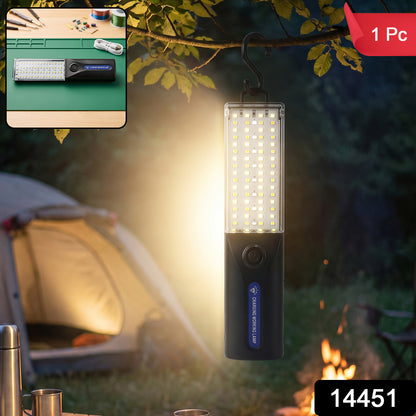 LED Rechargeable Working Lamp with Hanging Hook for Camping Garage (1 Pc)