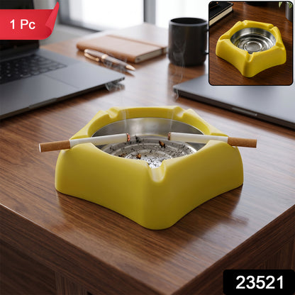 Silicone ashtray with removable steel insert, 1 piece