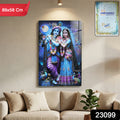 Radha Krishna Wall Frame – Large Artistic Decor for Devotees