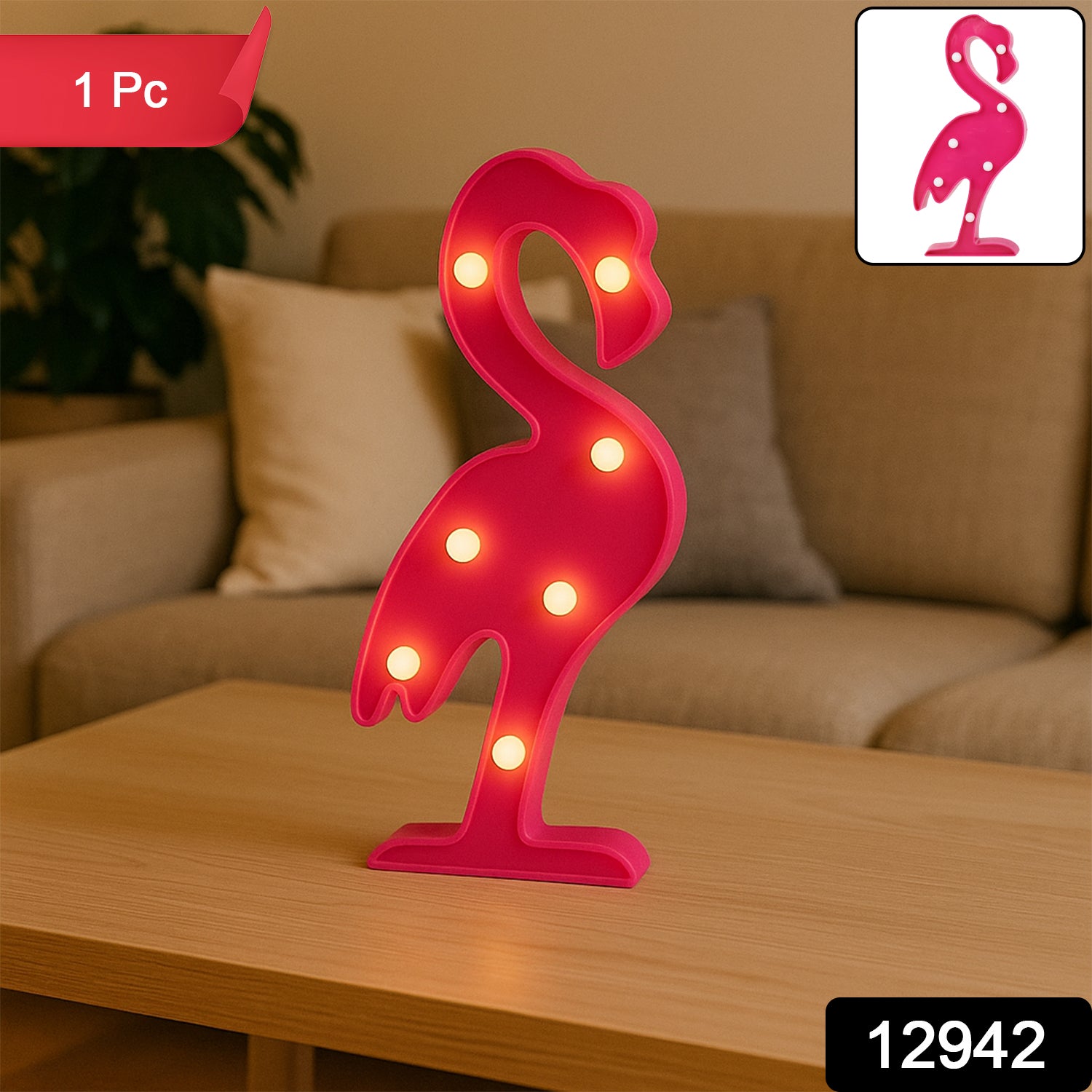 3D LED Night Light Table Lamp for Party Birthday Wedding Atmosphere, Battery Operated Decorative Light Nursery Lamp for Bedroom and Wall Decoration For Children Bedroom Wall, Light (1 Pc / Battery Not Included)