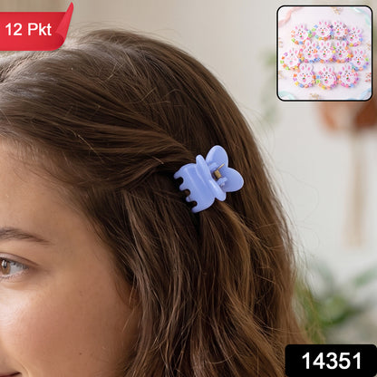 Mini Claw Hair Clips – 120-Piece Pastel Bear Set for Girls