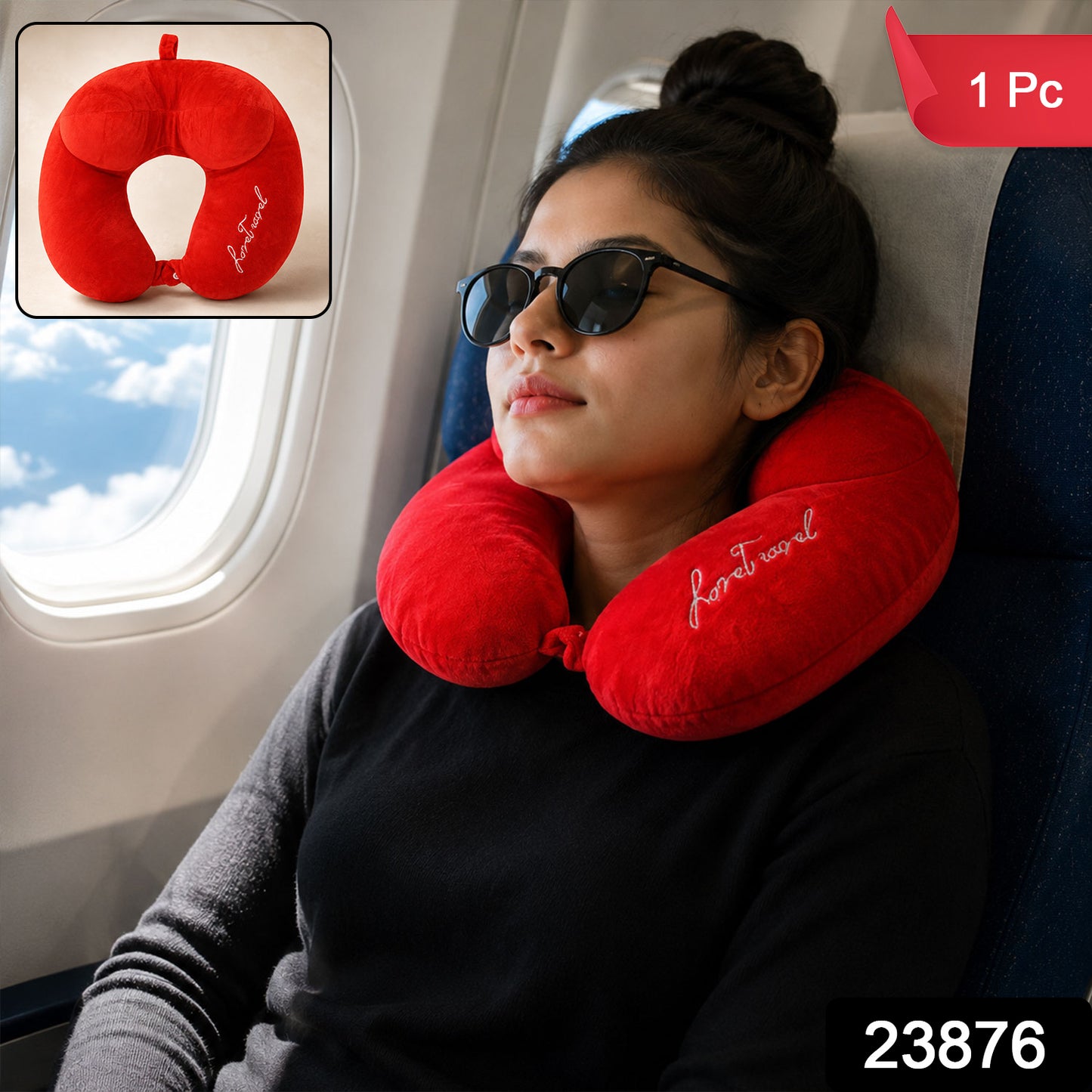 Premium U-Shaped Travel Neck Pillow (1 Pc)