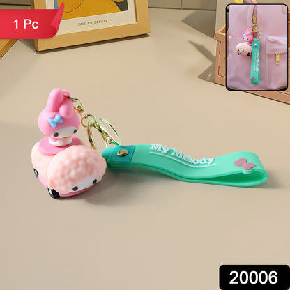 Silicone keychain as decorative bag charm