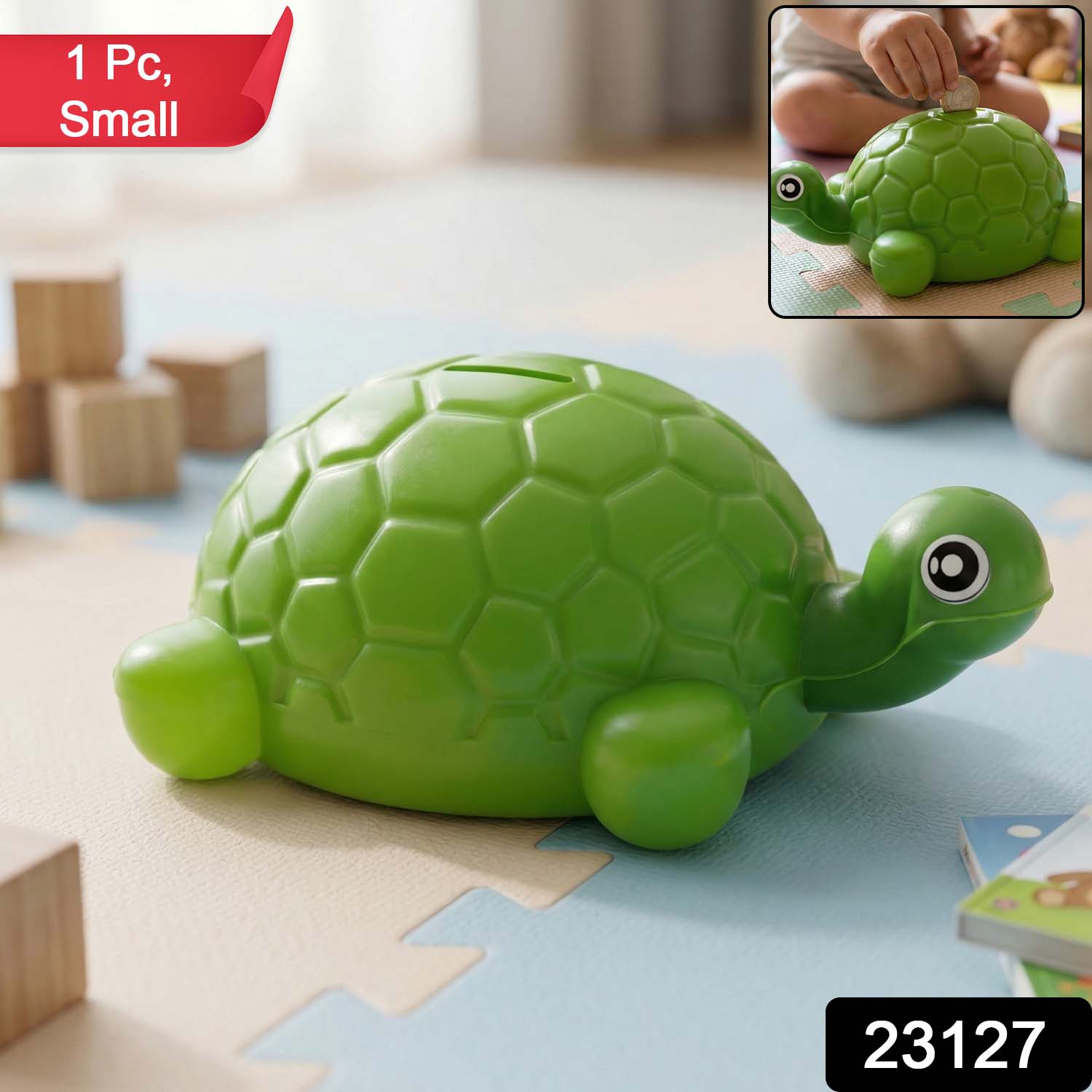 Coin bank close-up with slot