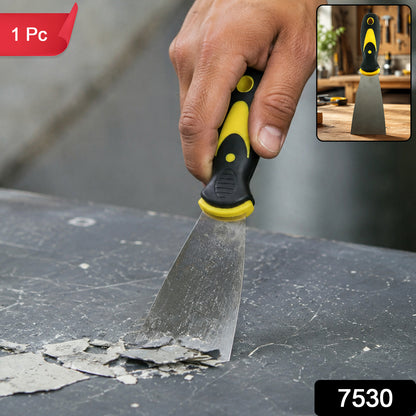 Stainless Steel Wide Blade Putty Knife Scraper with Ergonomic Handle (1 Pc)