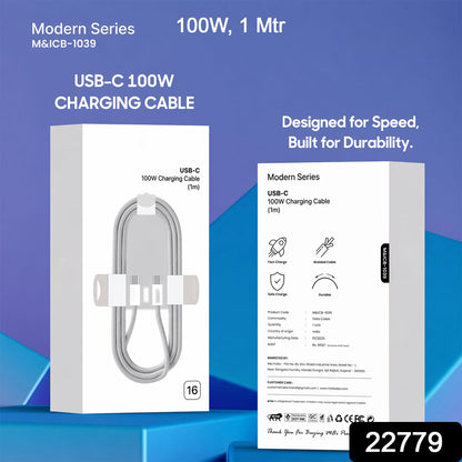 Modern Series 100W USB Type C Super Fast Charging Cable (1 Mtr)