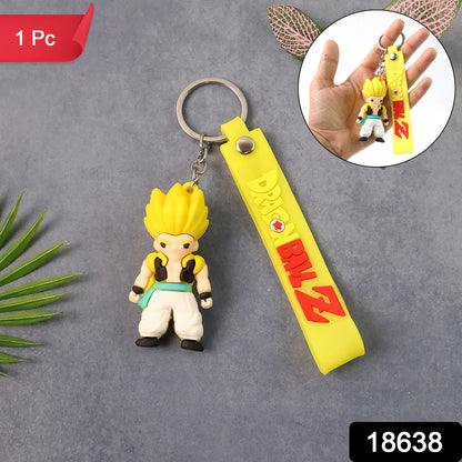 Cute Cartoon Silicone 3D Key Chain with Metal Hook & Strap (Pack of 1)