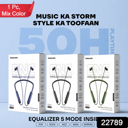 Toofaan Series Wireless Stereo Bass Neckband Earphones, Neck band (1 Pc)