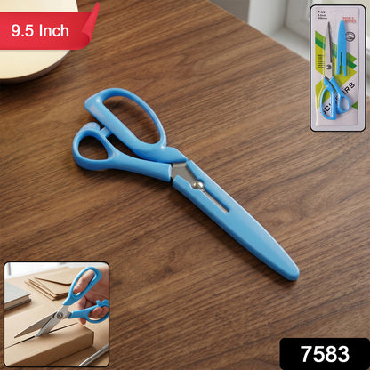 Close-up of stainless steel scissor blades