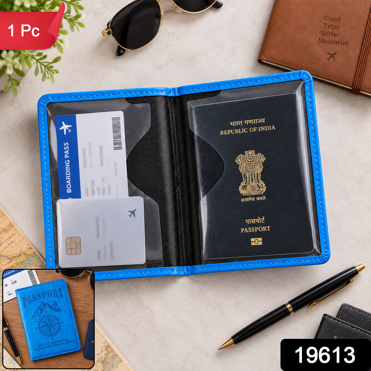 Passport Holder Travel Wallet for International Trips, Flights and Tours (1 Pc)