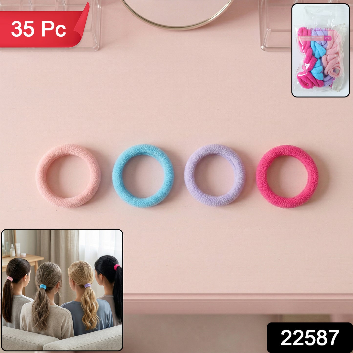 Elastic Hair Ties Close-up