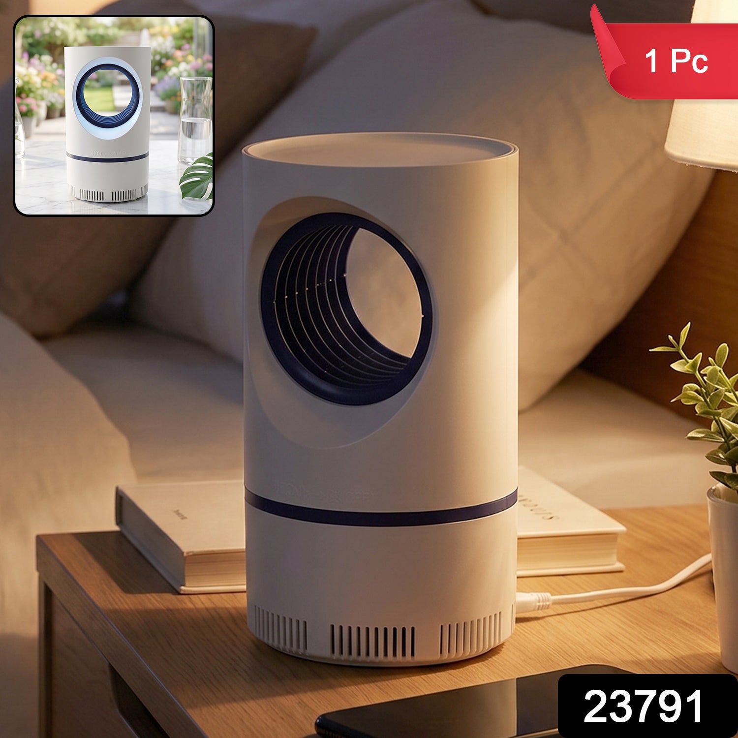 Electric USB Mosquito Killer Lamp Suction Trap Indoor Insect Killer (1 Pc)