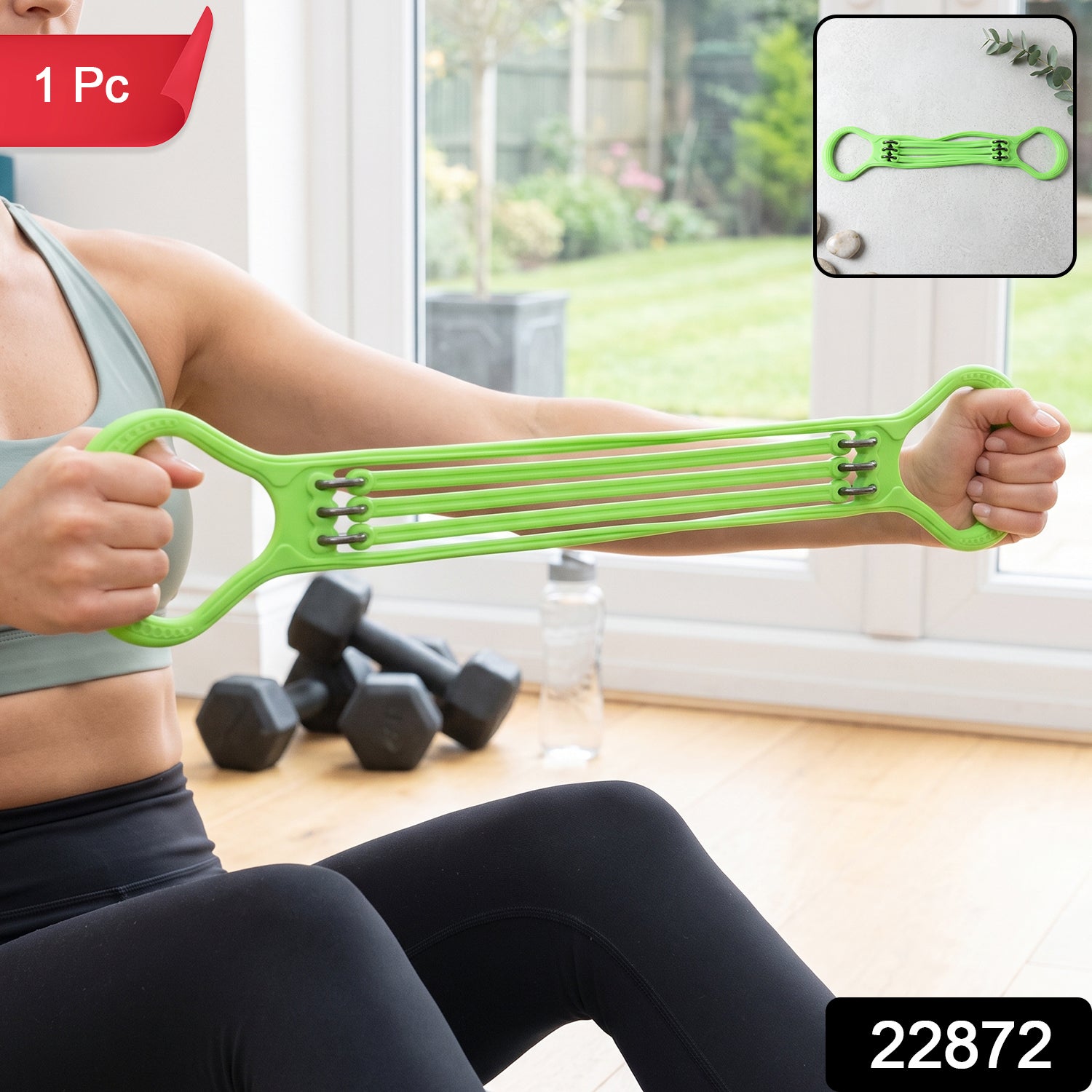 5 Tube Silicone Chest Expander Resistance Band for Home Gym Workout (1 Pc)
