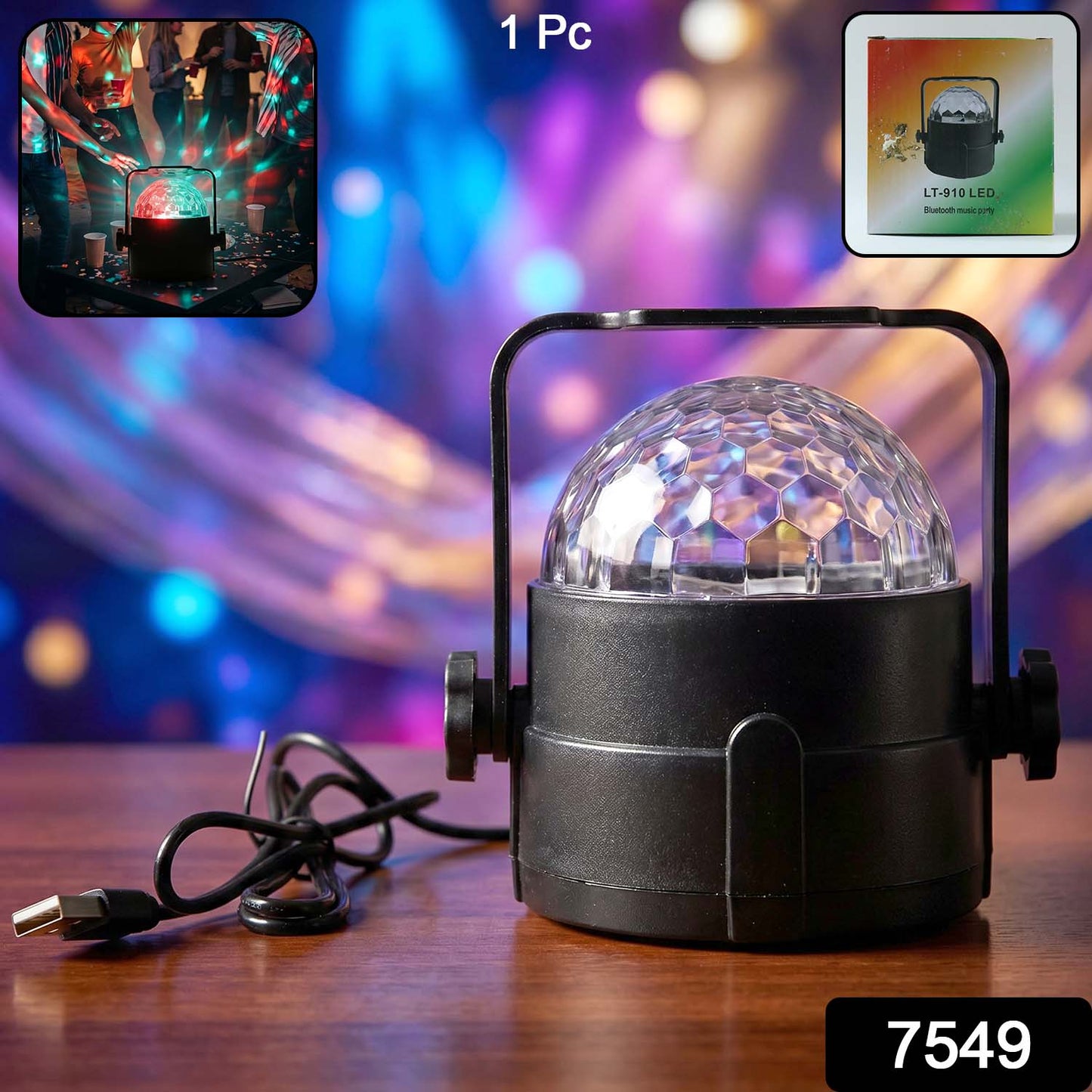 USB Powered LED Party Light Star Projector Disco Light (1 Pc)