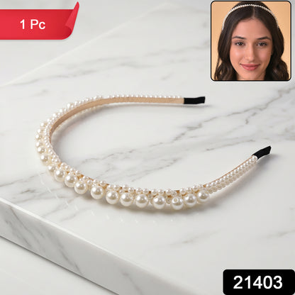 Hairband styled on model