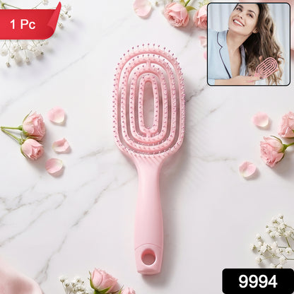 Curved Vented Styling Massage Hair Brush Detangling Comb for Men and Women (1 Pc)