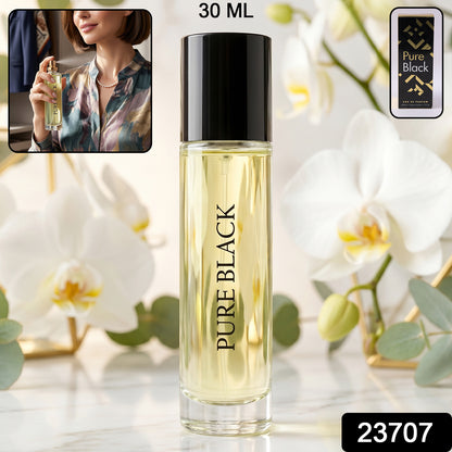 Pure Black EDP Perfume Spray in Use