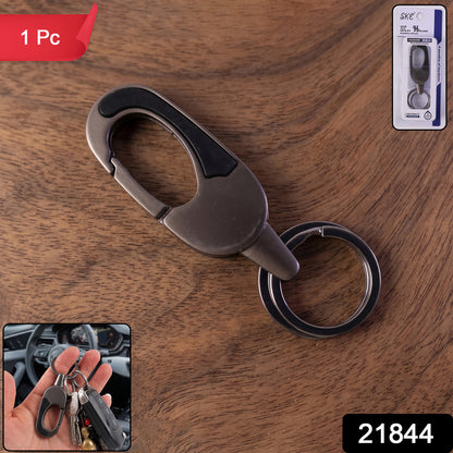 Premium Metal Keychain with Carabiner Clip for Car & Bike Keys