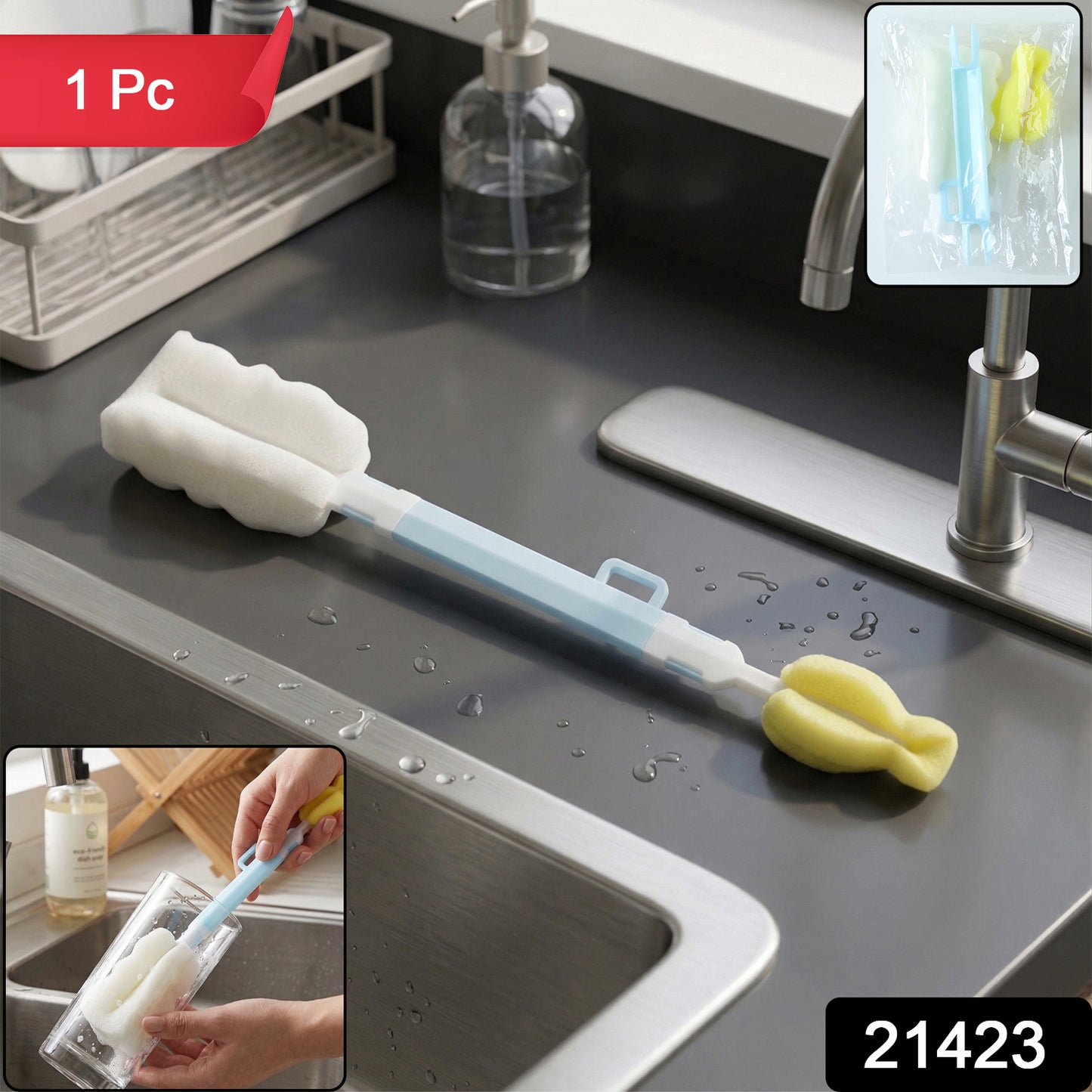 kitchen bottle scrub brush