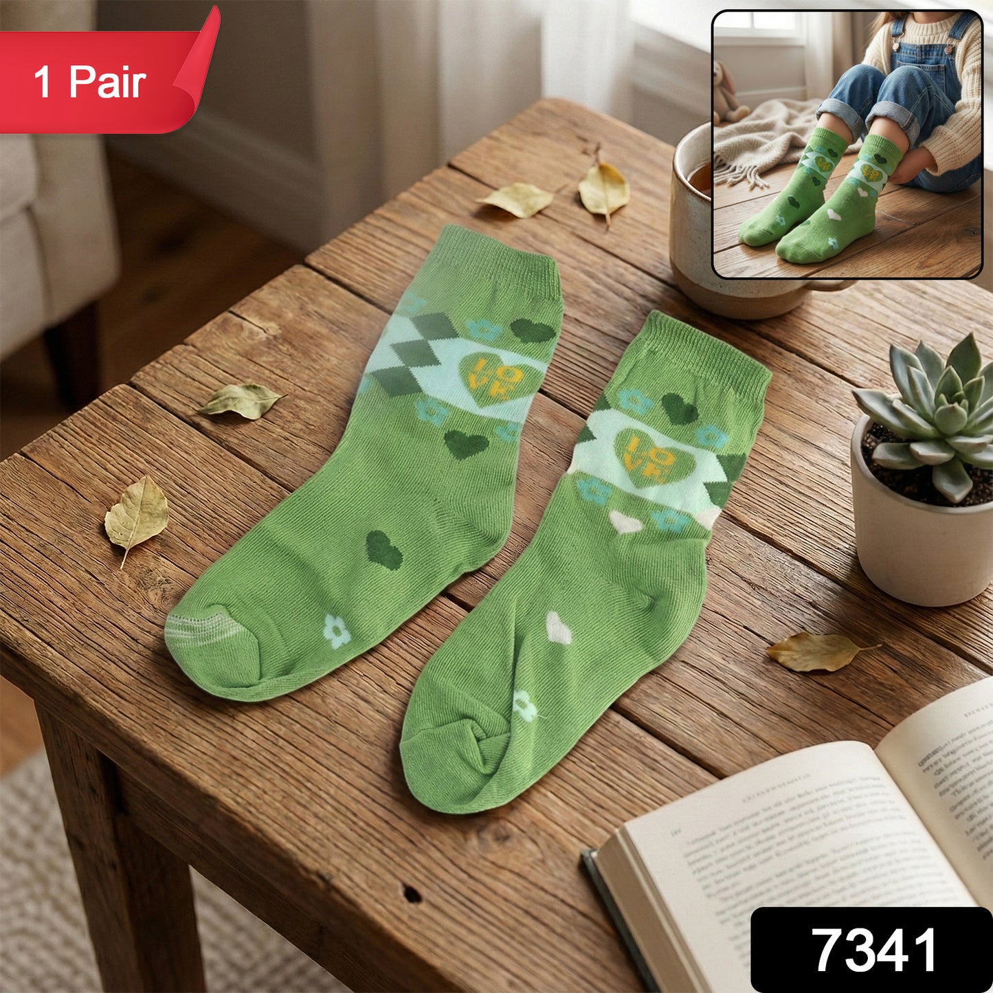 Cute and Comfortable Cotton Socks for Women (1 Set)