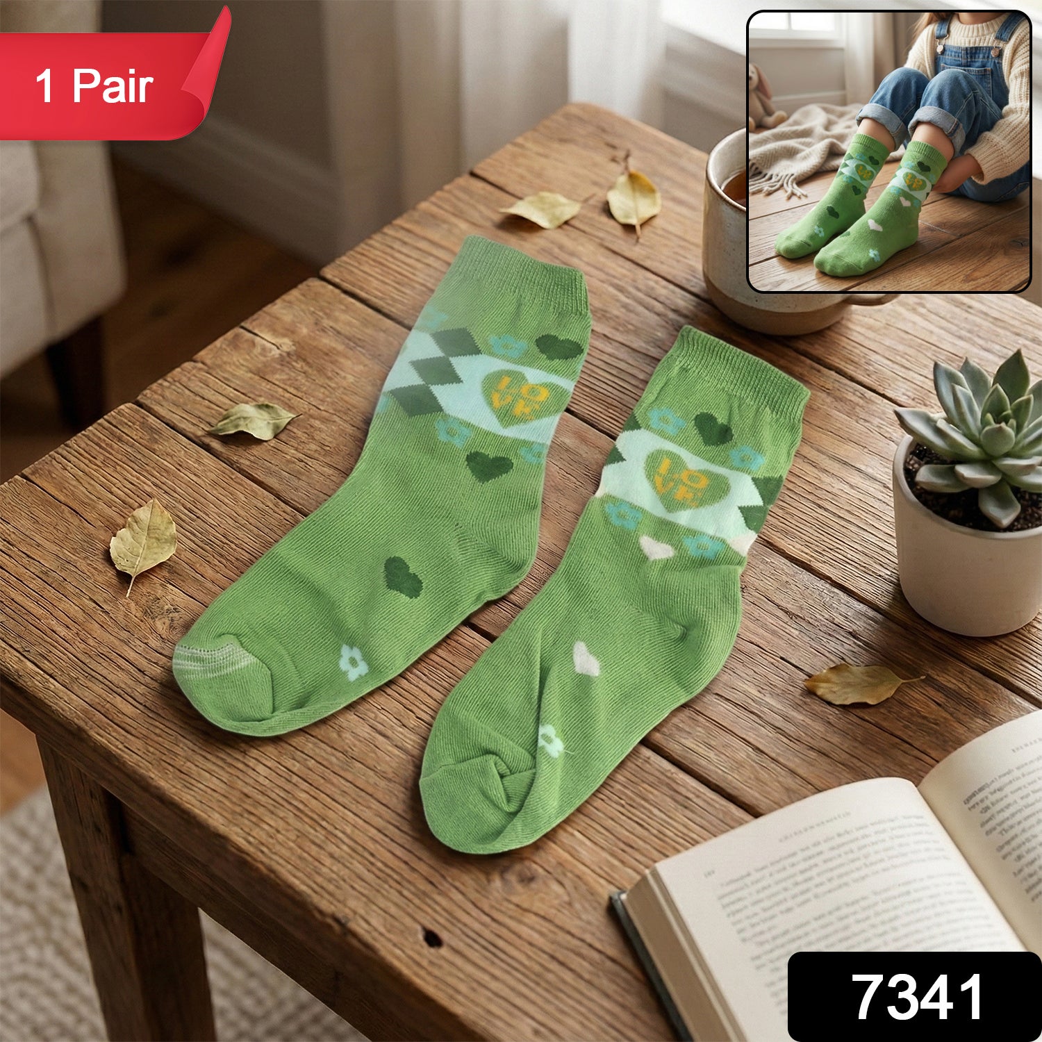 Cute and Comfortable Cotton Socks for Women (1 Set)