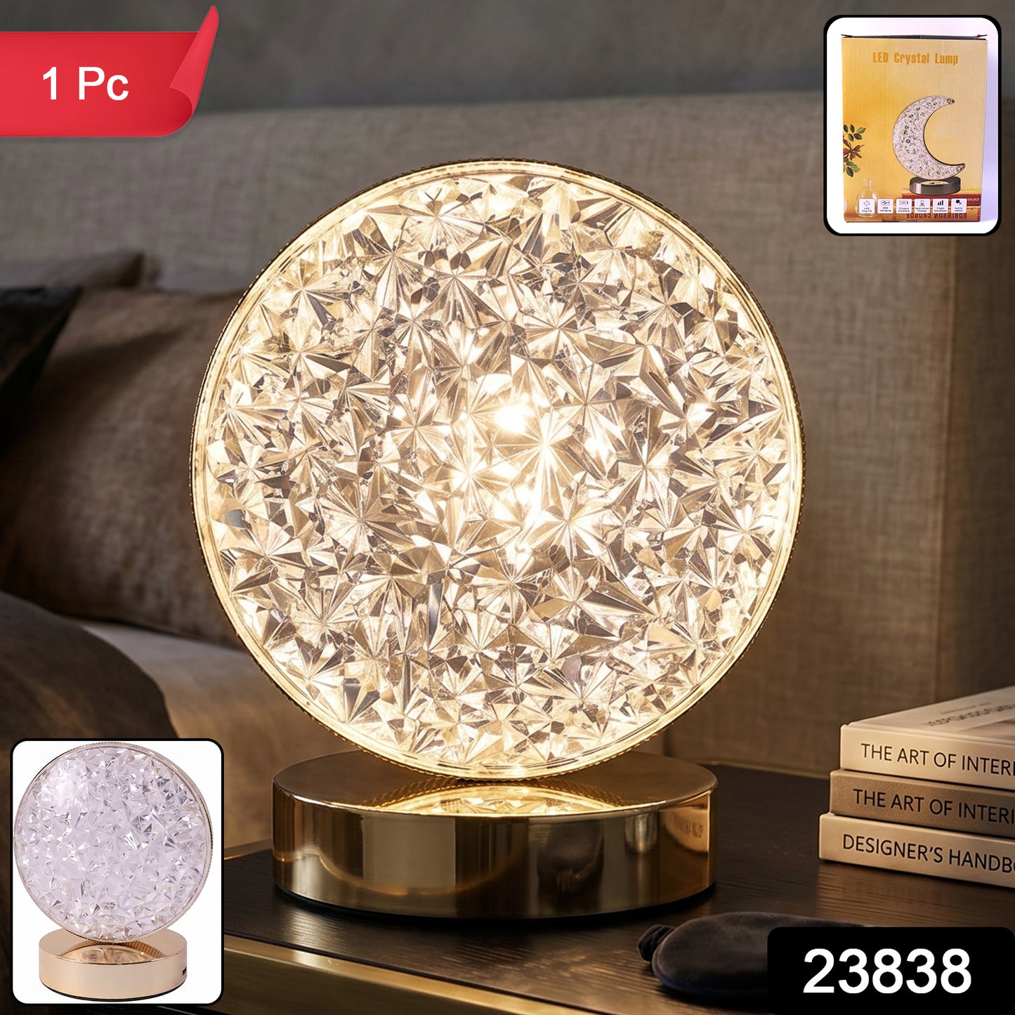 Crystal table lamp pack