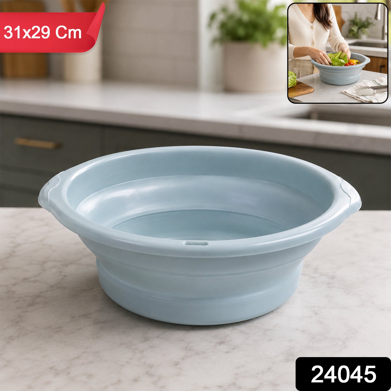 Collapsible storage basket large