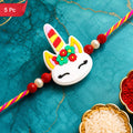 Unicorn Rakhi for Brother Beaded Designer Raksha Bandhan Thread (5pcs)