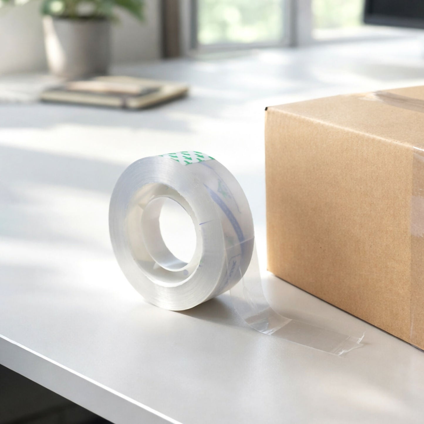 Crystal Clear Cello Tape Transparent Adhesive Packing Tape Rolls (33x18mm/8Pcs)