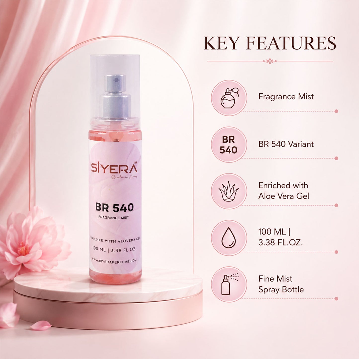 Fragrance Mist Body Spray Enriched with Aloe Vera Gel (100 ml)