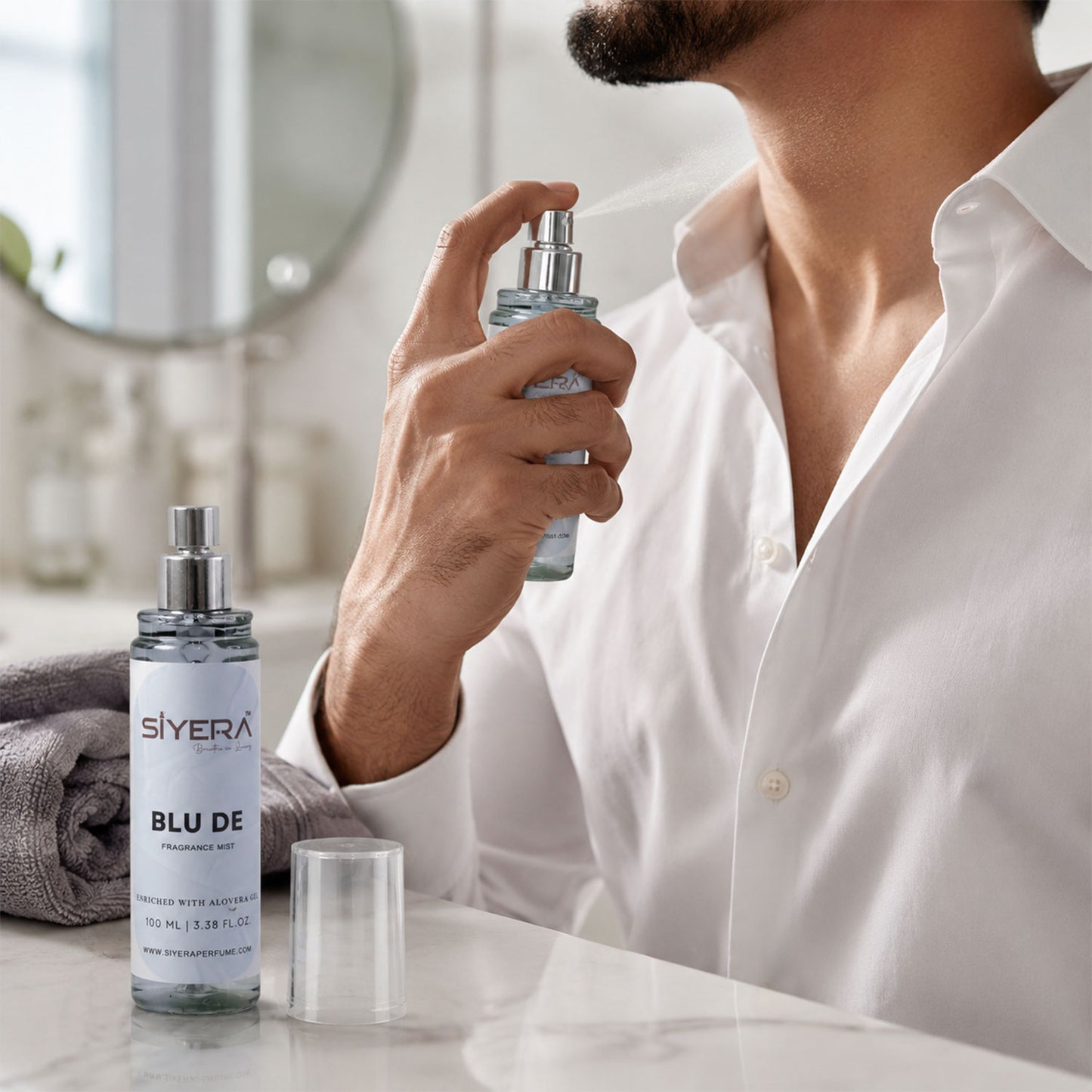 Blu De Fragrance Mist Body Spray Enriched with Aloe Vera Gel (100 ml)