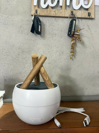 Campfire Flame Aroma Diffuser with LED Light & Mist | Stylish Home Humidifier