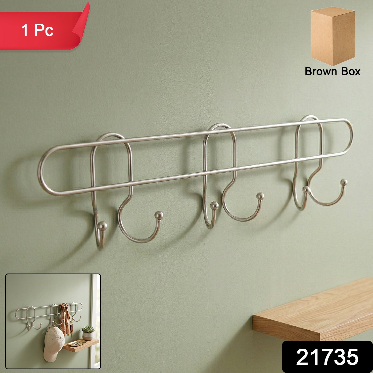 metal wall hook organizer